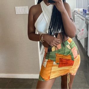 Multi-Color Mini Skirt